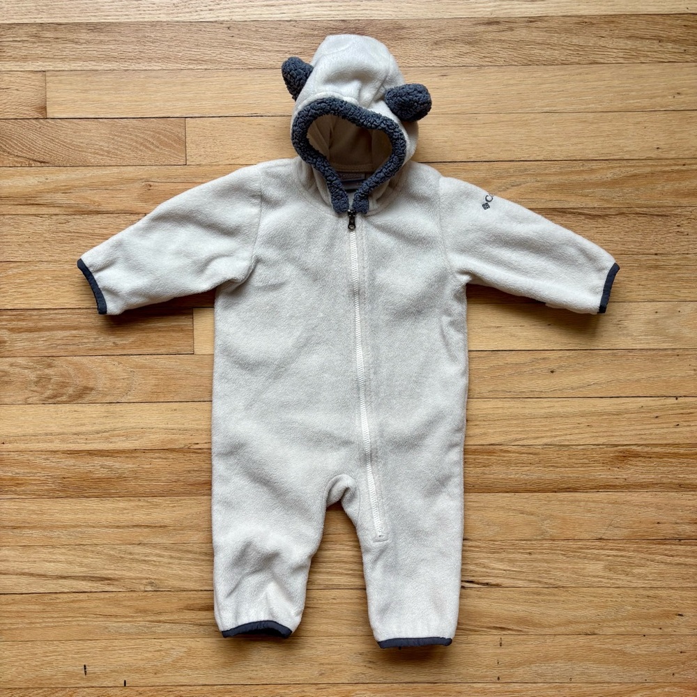 Cozy fleece Columbia baby bunting 3-6mo